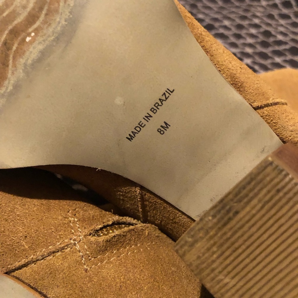 Matisse Yellow Suede Pointed Ankle Booties - Picture 8 of 9